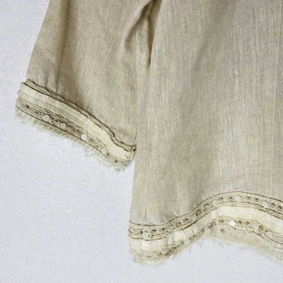 Chico’s Size 3 / XL Linen Blend Jacket - Picture 10 of 11